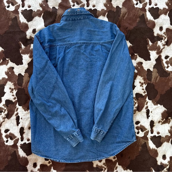 Denim Shirt with giraffe Embroidery - Picture 4 of 4